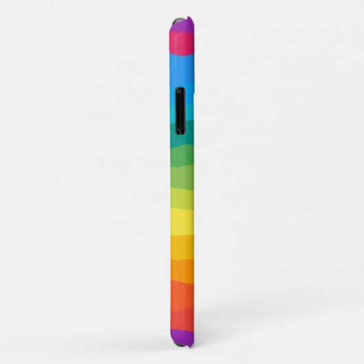 Veelkleurige regenboog Wiggly Stripes Case-Mate iPhone Case (Achterkant/rechts)