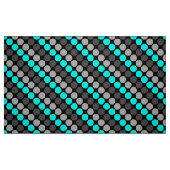 Veelkleurige Retro Polka Dots Grijs turquoise Stof (Fat Quarter)