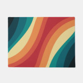 Veelkleurige retro stijl golven ontwerp deurmat (Voorkant)