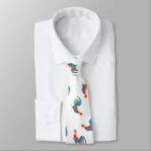 veelkleurige roosters op wit stropdas (Gebonden)
