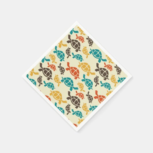 Veelkleurige schildpad servet (Hoek)