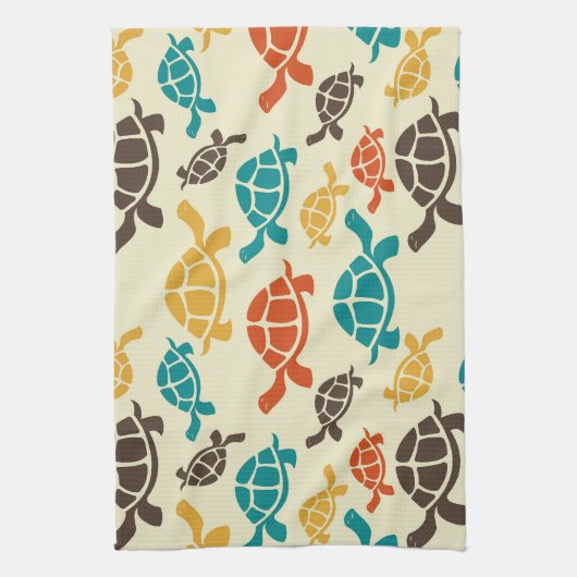 Veelkleurige schildpad theedoek (Verticaal)