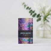 Veelkleurige Sparkles & Glitter Patroon Visitekaartje (Staand voorkant)