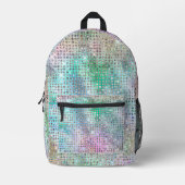 Veelkleurige Sparkly Faux Sequins Bedrukte Rugzak (Voorkant)
