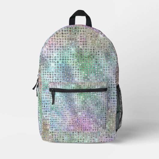 Veelkleurige Sparkly Faux Sequins Bedrukte Rugzak (Voorkant)