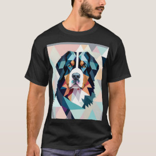 Veelkleurige stijlvolle geometrische berner t-shirt