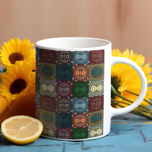Veelkleurige Uil Patroon Koffiemok