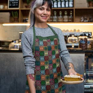 Veelkleurige Uil Patroon Schort