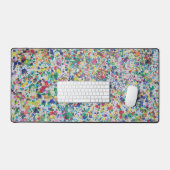 Veelkleurige verfspatten bureaumat (Keyboard & Muis)