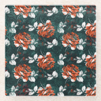 Veelkleurige vuile subbatik textuur glazen onderzetter