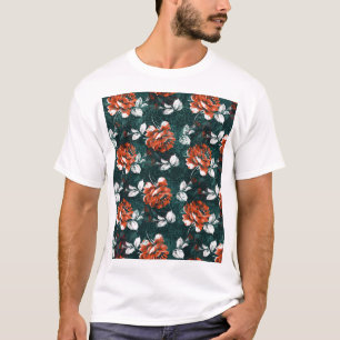 Veelkleurige vuile subbatik textuur t-shirt