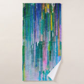 Veelkleurige waterverf artwork badhanddoek (Badhanddoek)