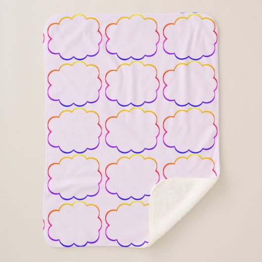 Veelkleurige wolken Sherpa Deken (Voorkant)