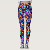 veelkleurige zeshoeken leggings (Voorkant)