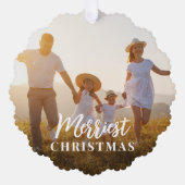 Veelste kerstfotofeestdag ornament kaart (Voorkant)