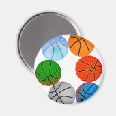 Veelvoudige Basketballen Magneet (Voorkant / Achterkant)