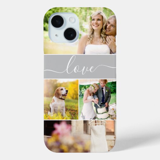 Veelvoudige foto's van het manuscript van de liefd Case-Mate iPhone case (Achterkant)