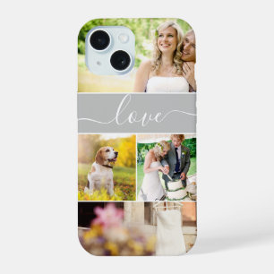 Veelvoudige foto's van het manuscript van de liefd iPhone 15 hoesje