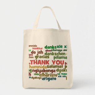 Veelvoudige manieren om Dank u in Vele Talen te ze Tote Bag