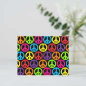 Veelvoudige Multicolor Vredessignalen Briefkaart (Staand voorkant)