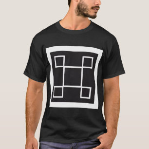 Veelzijdig Abstract Design T-shirt, zwart en wit T-shirt