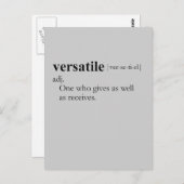 Veelzijdig (definitie) briefkaart (Voorkant / Achterkant)