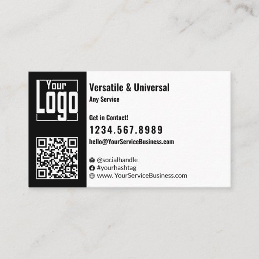 Veelzijdig zwart-wit landschap visitekaartje (Voorkant)