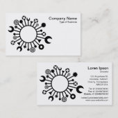 Veelzijdige cirkel - zwart op wit visitekaartje (Voorkant / Achterkant)