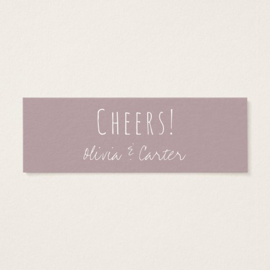 Veelzijdige Drink Tickets in Dusty Roos en Green Mini Visitekaartjes (Achterkant)