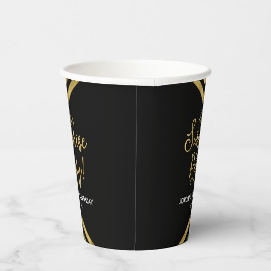 Veelzijdige Faux Gold Chevron Het is een verrassen Papieren Bekers (Rechts)