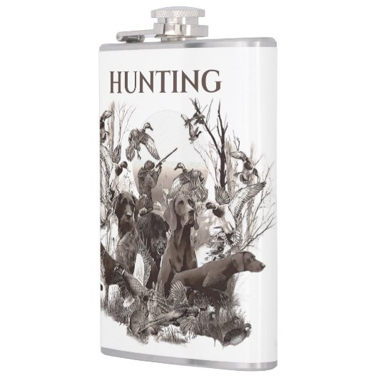 Veelzijdige jachthonden heupfles (Links)