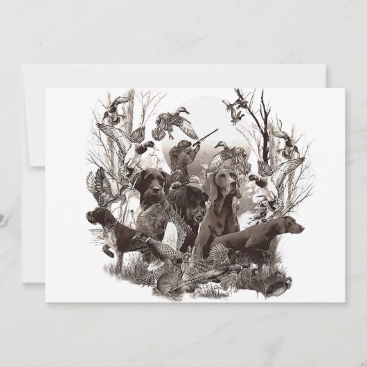 Veelzijdige jachthonden kaart (Voorkant)