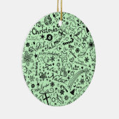 Veelzijdige kersttalen keramisch ornament (Rechts)