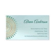 Veelzijdige Mint Green en Gold Mandala