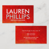 Veelzijdige rode Abstracte kunst Visitekaartje (Voorkant / Achterkant)