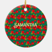 veenbes met bladeren keramisch ornament (Achterkant)