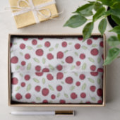 veenbessen en bladeren op witte, schattige doedels tissuepapier (Geschenk)
