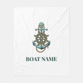 Veennaam Nautisch ankerpunt toevoegen Fleece Deken (Voorkant)
