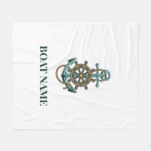 Veennaam Nautisch ankerpunt toevoegen Fleece Deken (Voorkant (Horizontaal))