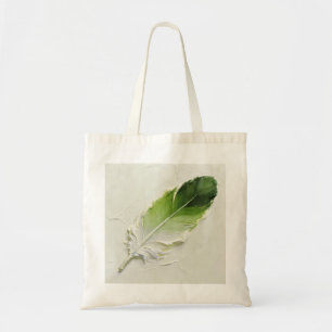 Veer 3D Olie Schilderij Minimalist Salie Groen Tote Bag