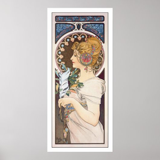 Veer - Alphonse Mucha - Art Nouveau Poster (Voorkant)