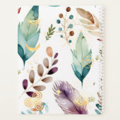 Veer bloemenpatroon monogram planner (Achterkant)