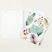 Veer bloemenpatroon monogram planner (Display)