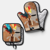 Veer de avontuurlijke shuttle ovenwant & pannenlap set (Voorkant / Achterkant)