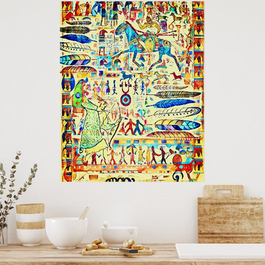 Veer- en aankomen-patroon poster (Keuken)