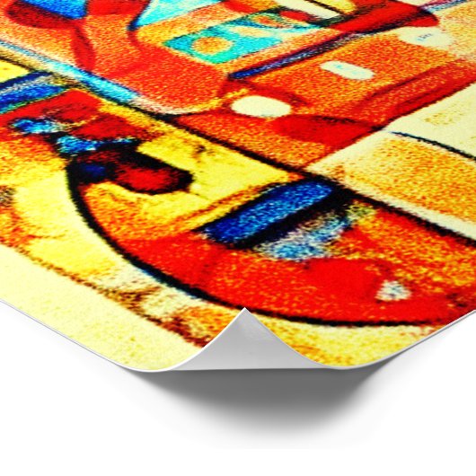 Veer- en aankomen-patroon poster (Hoek)