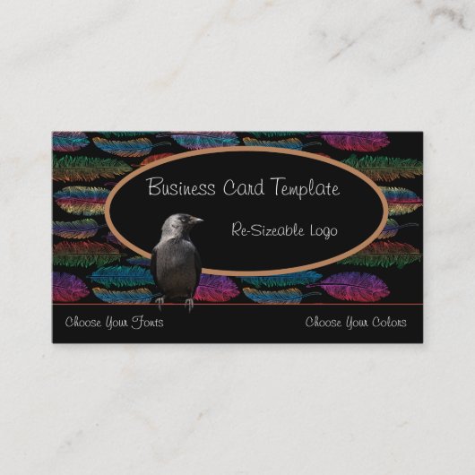 Veer en Raven Logo Visitekaartje (Voorkant)