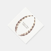 Veer-grens bruiloft Papier Napkins Servet (Hoek)