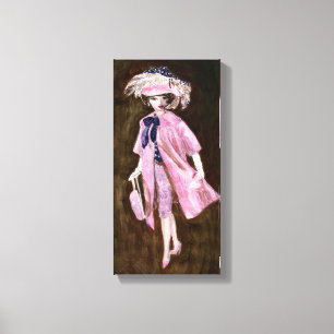 Veer, marjoekzijde en suede: Mode Matisse Doll Canvas Afdruk