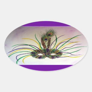 Veer Masquerade Masker Aangepaste ovale stickers